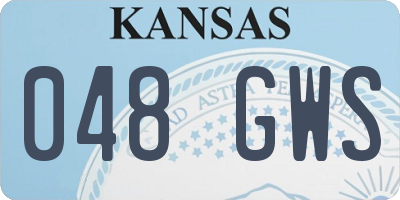 KS license plate 048GWS