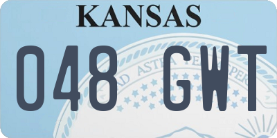 KS license plate 048GWT