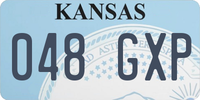 KS license plate 048GXP