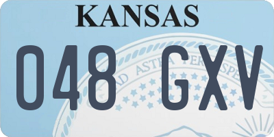 KS license plate 048GXV