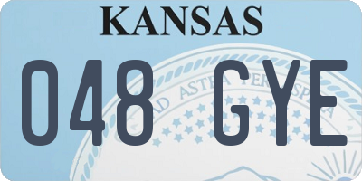 KS license plate 048GYE