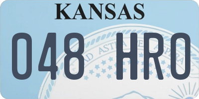 KS license plate 048HRO