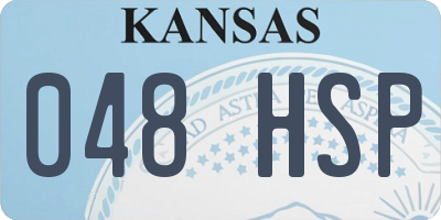 KS license plate 048HSP