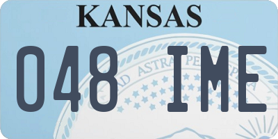 KS license plate 048IME