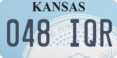 KS license plate 048IQR