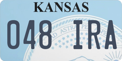 KS license plate 048IRA