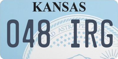 KS license plate 048IRG