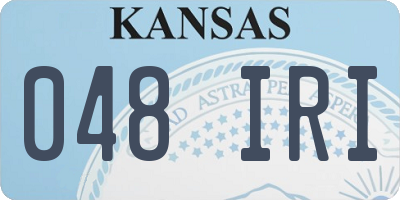 KS license plate 048IRI
