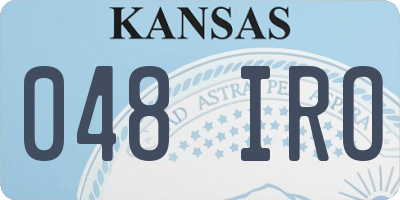 KS license plate 048IRO