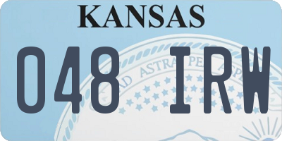 KS license plate 048IRW