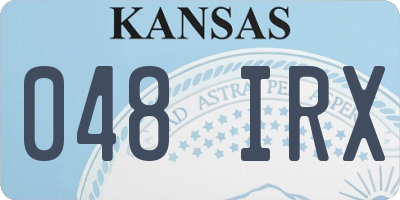 KS license plate 048IRX