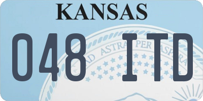 KS license plate 048ITD
