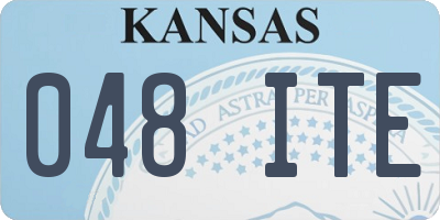 KS license plate 048ITE