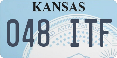 KS license plate 048ITF