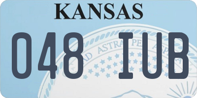 KS license plate 048IUB