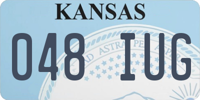 KS license plate 048IUG
