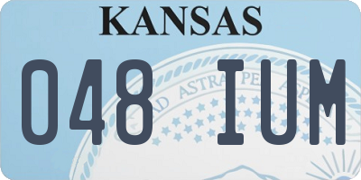KS license plate 048IUM