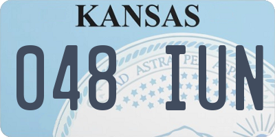 KS license plate 048IUN