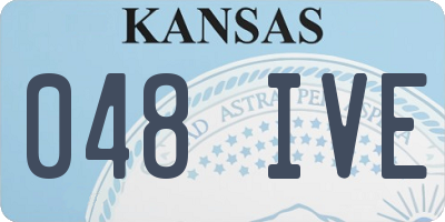 KS license plate 048IVE