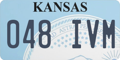 KS license plate 048IVM