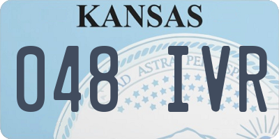 KS license plate 048IVR