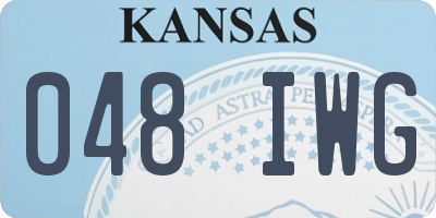 KS license plate 048IWG