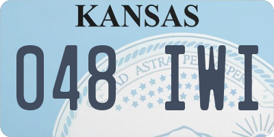 KS license plate 048IWI