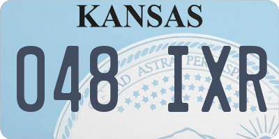 KS license plate 048IXR