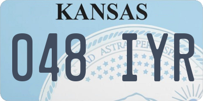 KS license plate 048IYR