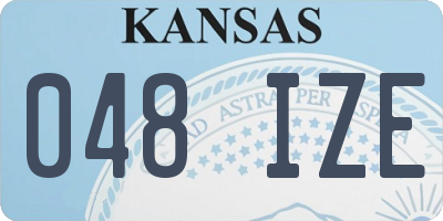 KS license plate 048IZE