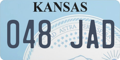 KS license plate 048JAD