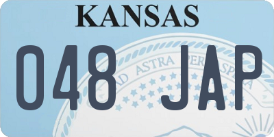 KS license plate 048JAP