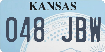 KS license plate 048JBW