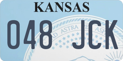 KS license plate 048JCK
