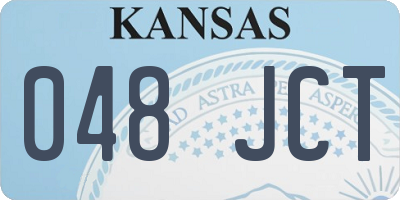 KS license plate 048JCT