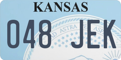 KS license plate 048JEK