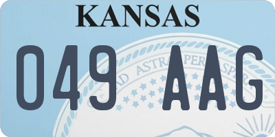 KS license plate 049AAG