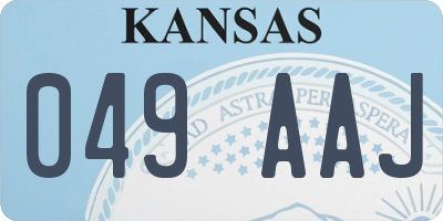 KS license plate 049AAJ