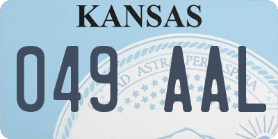 KS license plate 049AAL