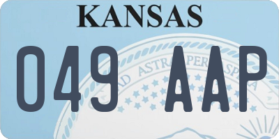 KS license plate 049AAP