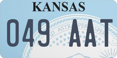 KS license plate 049AAT