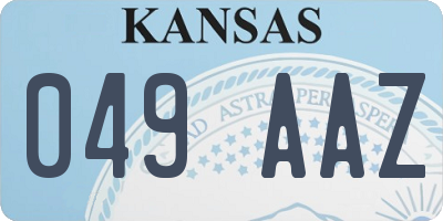 KS license plate 049AAZ
