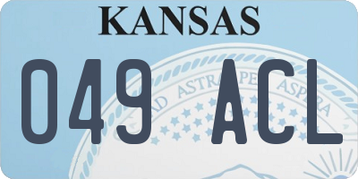 KS license plate 049ACL