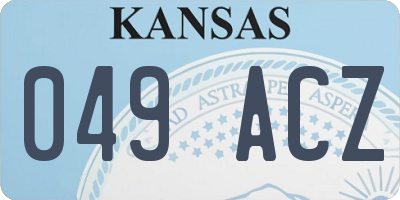 KS license plate 049ACZ