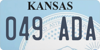 KS license plate 049ADA