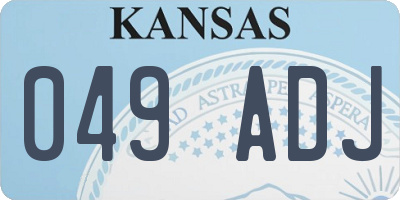 KS license plate 049ADJ