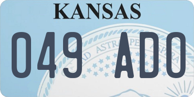 KS license plate 049ADO