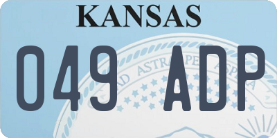 KS license plate 049ADP