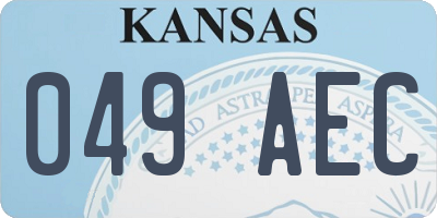 KS license plate 049AEC