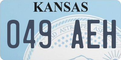 KS license plate 049AEH
